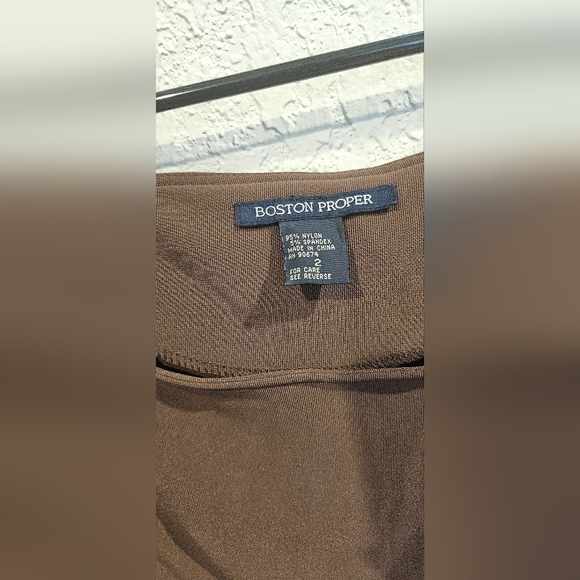 Boston Proper Mocha Mini Dress Size 2 - Picture 4 of 4